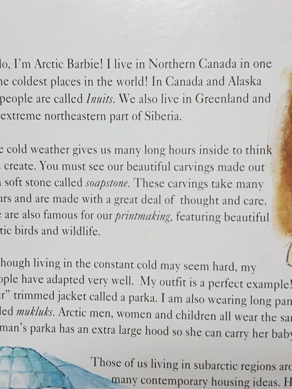 Arctic Barbie Doll Vintage 1996 Mattel Collector Dolls of the World 16495 Parka